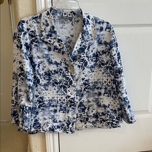 Habitat Blue and White Patterned Blouse